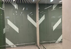Облицовка стеклом в проекте Мега-Адыгея (сан узлы)