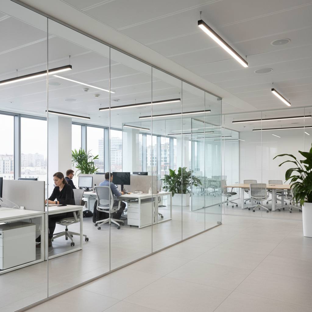 Стеклянные офисные перегородки: как они влияют на эргономику, акустику и стоимость проекта
